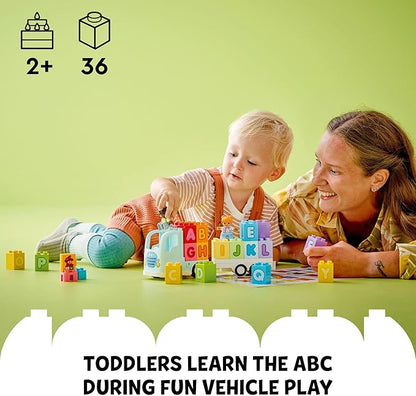 LEGO DUPLO Town Alphabet Truck Toy - Toddler Learning &amp Educational Toys for Preschool Ages 2+ - Alphabet Blocks for Boys &amp Girls - Baby Gift Ideas for Birthdays - 10421