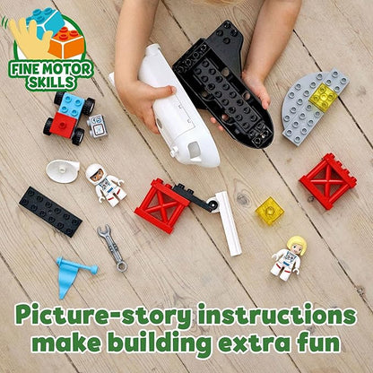 LEGO DUPLO Town Space Shuttle Mission Rocket Toy 10944 Set for Preschool Toddlers Age 2-4 Years Old with Astronaut Figures