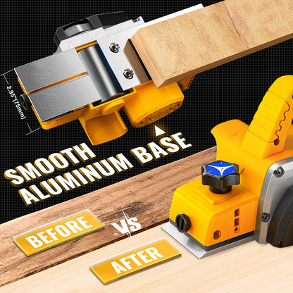MtiolHig 30000 CPM Cordless Handheld Planer Compatible with DeWalt 20V Battery (Tool Only) 3-1/4 Inch Electric Planer - Power Hand Wood Planer for Woodworking, Carpentry, and Home DIY