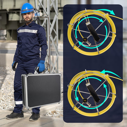 7 Inches Monitor 100ft/30m with Distance Mark Plumbing Snake Pipe Inspection Video Camera,DVR Recorder Waterproof IP68 Drain Sewer Pipeline Industrial Endoscope System…