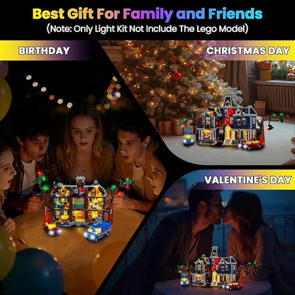 Upgraded Led Light Kit Compatible with Lego Stranger Things The Creel House Building Set Lights Decoration Compatible with Lego 11370 Best Gifts for Adults (Model Not Included)
