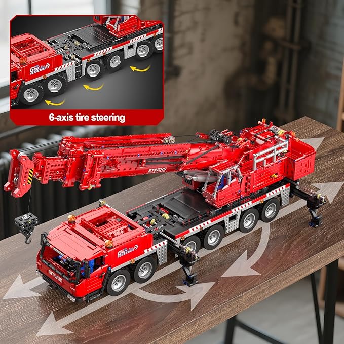 Mould King Engineering Crane Building Sets 17065 Large Vehicles Crane Model Kits APP Programmable Construction Vehicle Building Kits for Adult Collections Enthusiasts(4566 PCS)