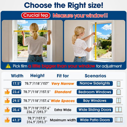 Coavas One Way Privacy Window Film, Sun Blocking Reflective Window Film See Out Not in, Heat Control Window Tint for Home, Anti UV Static Cling for Windows Office Door (Black, 35.4 Inch X 9.8 Feet)