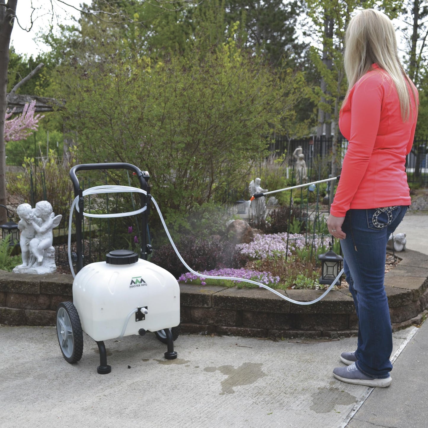 Master Mfg Revolt Lithium-Ion Series 9 Gallon Pull & Tow Sprayer-1.0GPM, 50" Swath