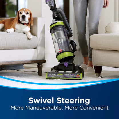 Bissell CleanView Swivel Pet Upright Vacuum, Swivel Steering for Maneuverability, Triple Action Brush Roll for Pet Hair, Large Capacity Dirt Tank & Scatter-Free Tech, 2252
