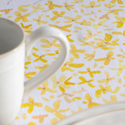 Maison d' Hermine Table Cloth Rectangle Table 100% Cotton 54 x 72 Inches Tablecloth Reusable Decorative for Dining Kitchen Room Farmhouse Home Gifts for Mothers Day Spring Summer - Easter Zest