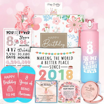 8 Year Old Girl Birthday Gift for 8 Years Old Girl Gift Ideas Trendy 8th Birthday Gifts for Girls Popular Girly Gifts for Eight Year Olds Girls Happy 8th Decoration Presents Stuff Accessories Things