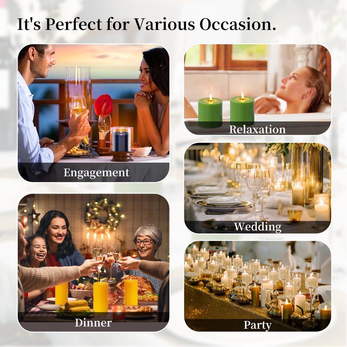 KONNI White Pillar Candles Set of 10, 2"x 4" Unscented Pillar Candles Bulk, 20 Hours Long Burning Candles, Smokeless&Dripless Large Round Candle for Wedding, Home Decoration, Parties, Spas, Dinner