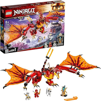 LEGO NINJAGO Legacy Fire Dragon Attack 71753 Ninja Playset Building Kit Featuring a Flying Dragon Toy New 2021 (563 Pieces)