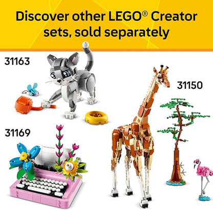 LEGO Creator 3 in 1 Wild Animals Panda Family - Building Toy Kit for Kids with 3 Building Options Panda Penguin or Orca - 8 Year Old Girl &amp Boy Birthday Gifts - 31165