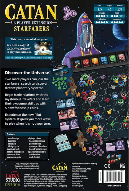 CATAN Starfarers Board Game 5-6 Player Extension - Expand Your Galactic Exploration! Strategy Game for Kids and Adults Ages 14+ 3-6 Players 120-150 Minute Playtime Made by CATAN Studio