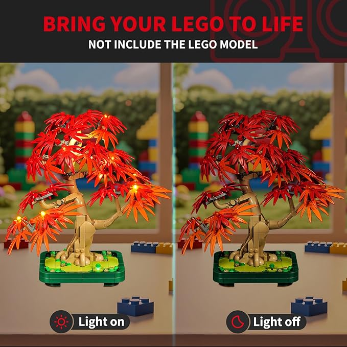 BRIKSMAX 2.0 Light Kit for Lego Japanese Red Maple Bonsai Tree -Innovative Led Lighting Compatible with Lego The Botanical Collection 10348 - Not Included Lego Set