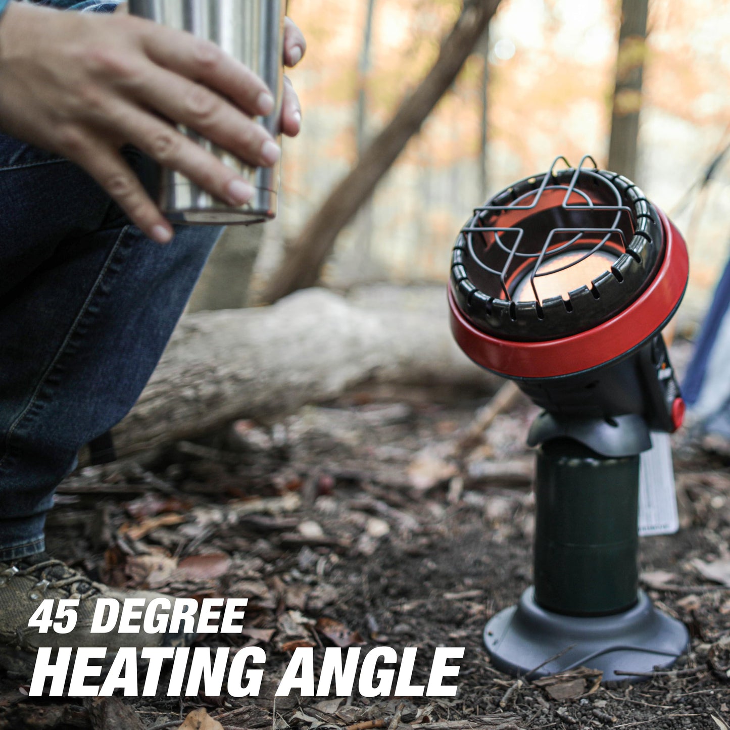 Mr. Heater F215100 MH4B Little Buddy 3800-BTU, Indoor Safe Propane Heater With ODS & Tip-Over Protection, Heating Area Up to 95 Sq. Ft - Lightweight, Medium - Black/Red