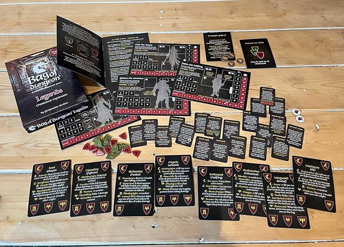 Bag of Dungeon Bag of Dungon Legends Character Expansion Pack - use with Any Board Game - with Added Destiny Skill Cards Encounter Cards and 4 new Brave Heroes - (2nd Edition)