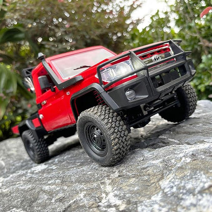 MN82T RC Crawler 1/12 RC Truck with Crane Hook Remote Control Rock Crawler 4x4 All Terrain Hobby Car for Adult 280 Brushed Motor 2 Speed Proportional Control Upgraded ESC and Receiver