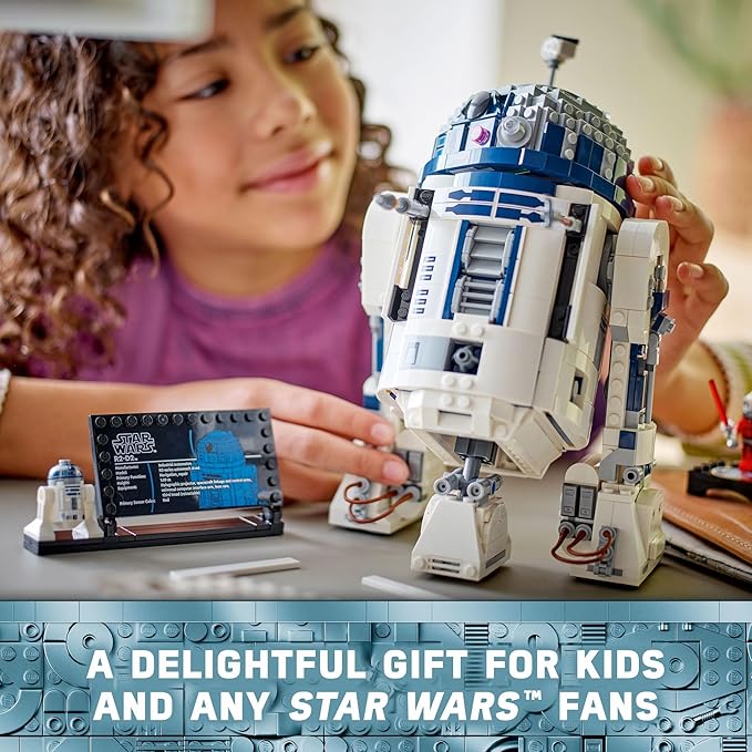 LEGO Star Wars R2-D2 Building Toy Set - Play or Display Star Wars Toy for Boys &amp Girls Ages 10+ - Gift Ideas for Kids &amp Fans - Includes 25th Anniversary Darth Malak Minifigure - 75379