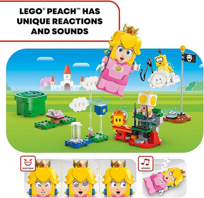 LEGO Super Mario Adventures with Interactive Peach Princess Toy Super Mario Playset for Kids Yellow Toad Figure Nintendo Toy Gift for Girls Boys and Any Gamers Ages 6 and Up 71441