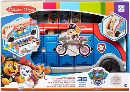 Melissa &amp Doug PAW Patrol Match &amp Build Mission Cruiser - FSC Certified