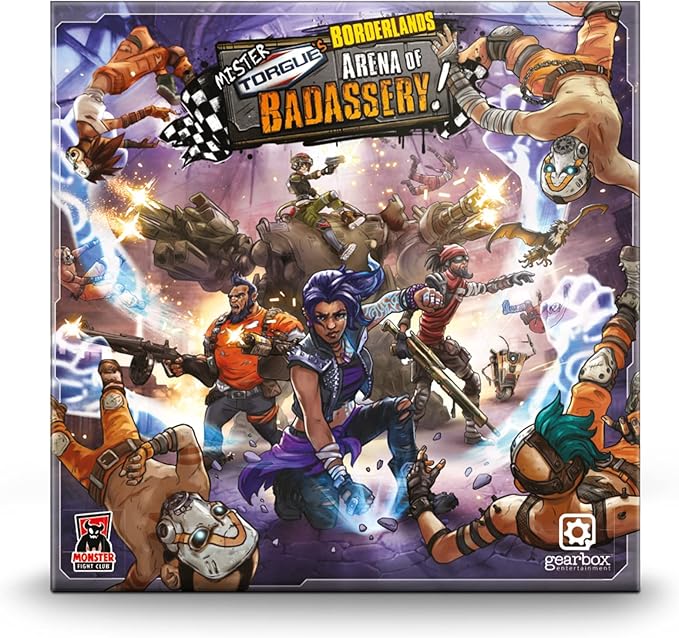 Borderlands Mister Torgue's Arena of Badassery Board Game | Cooperative Strategy Game | Fighting Game for Adults | 1-4 Players | Ages 14+ | Avg. Playtime 60-90 Mins | Made by Monster Fight Club