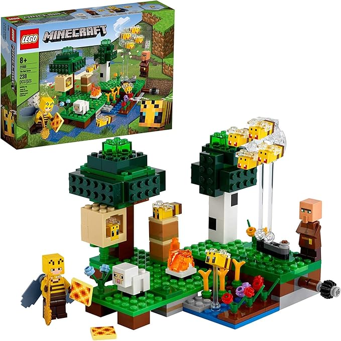 LEGO Minecraft The Bee Farm 21165 Minecraft Building Action Toy with a Beekeeper Plus Cool Bee and Sheep Figures New 2021 (238 Pieces)Multicolor