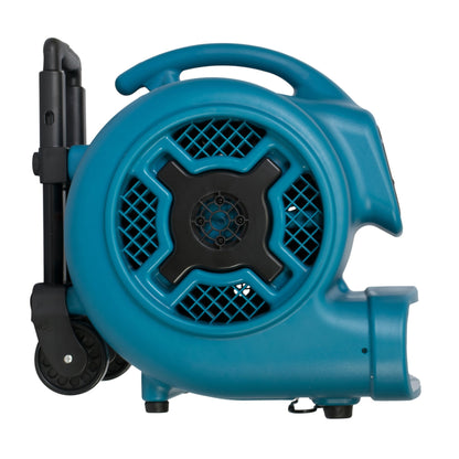 XPOWER X-830H Pro 1 HP 3600 CFM Centrifugal Air Mover, Carpet Dryer, Floor Fan, Blower, Telescopic Handle and Wheels, for Water Damage Restoration, Janitorial, Plumbing, Home Use