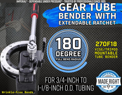 Imperial Tool 270F18 Gear Type Tube Bender for 1-1/8" O.D. Tubing