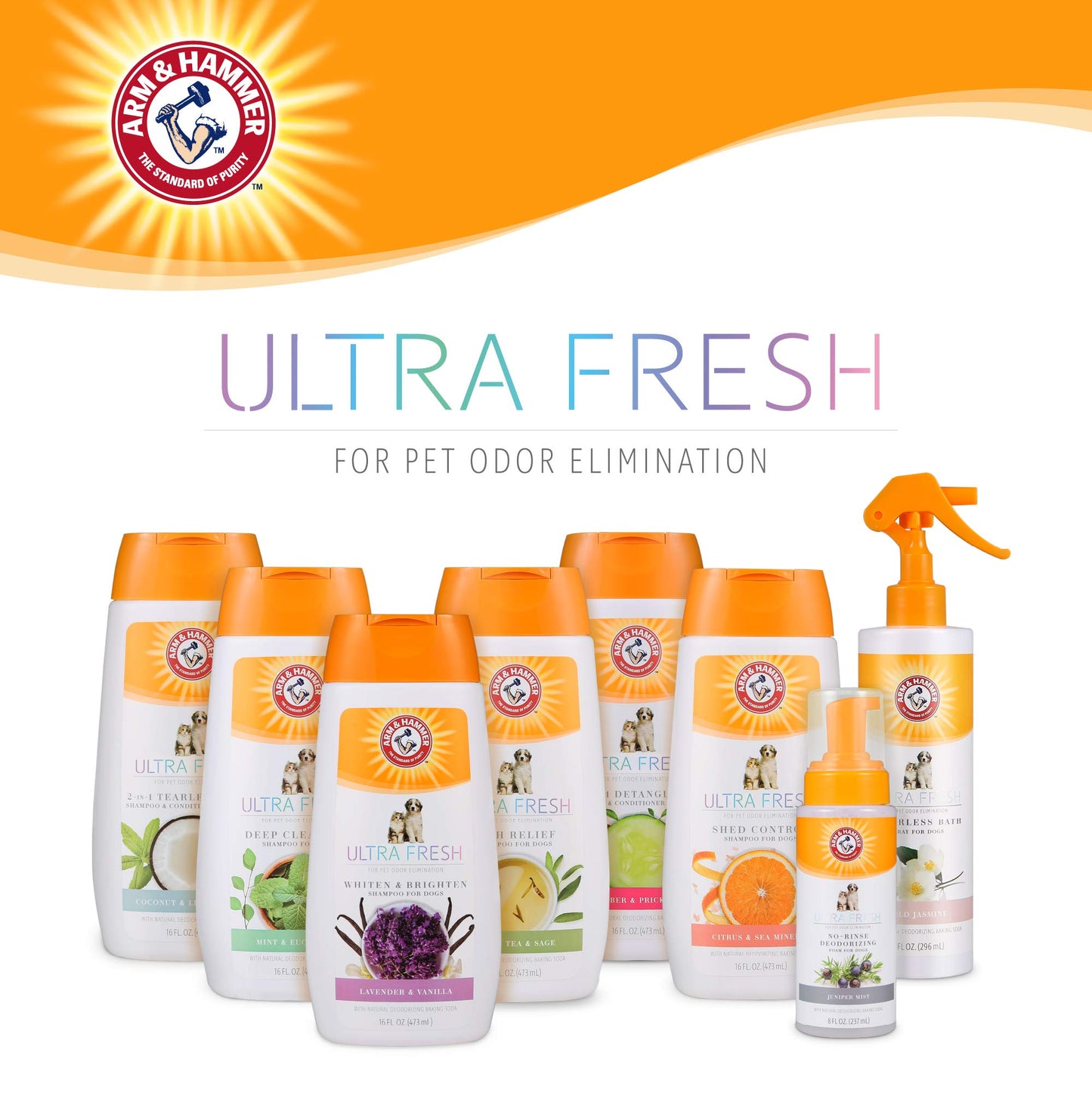 Arm & Hammer for Pets Ultra Fresh Waterless Bath Spray in White Jasmine Scent | Dry Dog Shampoo, Deodorizer