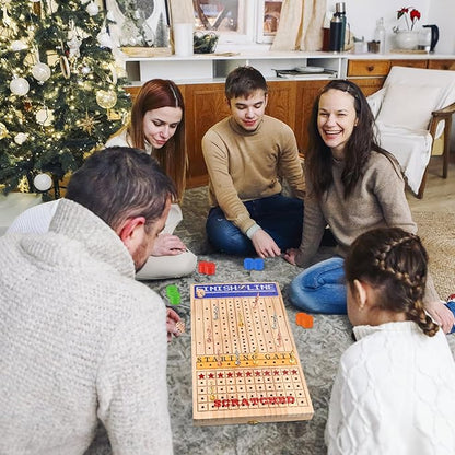 Horse Racing Board Game Foldable Wood Horse Race Game with 11 Metal Horses 2 Dice 2 Decks of Cards and 120Pcs Chips for Friends Adults Family Party Game Night