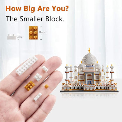 Micro Mini Blocks Architecture Taj Mahal Building Set Landmarks Collection Model Kits Idea Toys Present for Adults and Kids Age of 14+ 3950 PCS