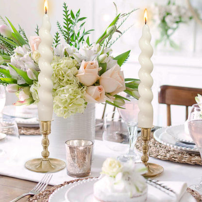 Spiral Taper Candles Stick Curve Unscented White Dinner Candle Twisted Candlesticks for Wedding Home Decor Holiday Relaxation Ambiance & Special Occasions