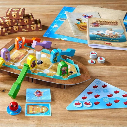 HABA Capt'n Pepe: Treasure Ahoy - A Cooperative Pirate Board Game Adventure &amp Treasure Hunt for Kids &amp Families &amp A Create Your Own Adventure Legacy Game for Ages 6+
