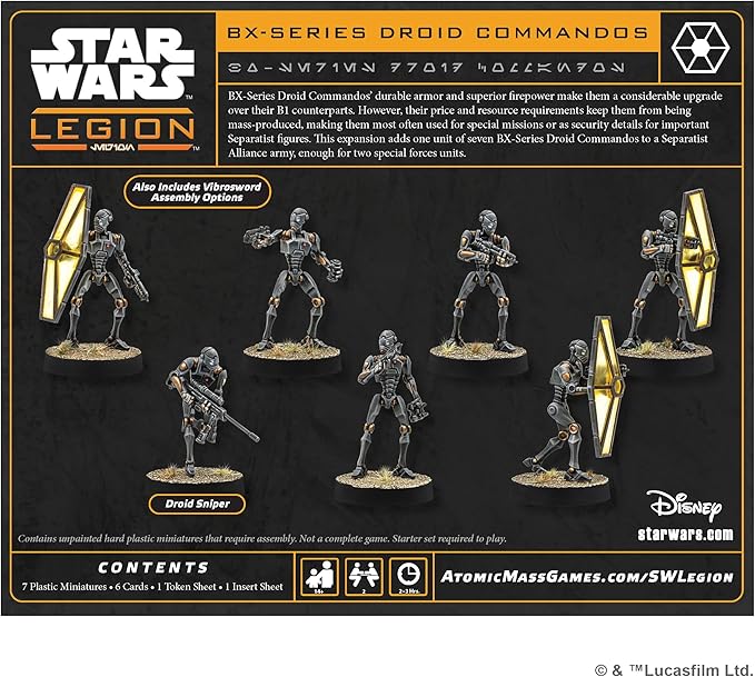Asmodee Star Wars: Legion BX-Series Droid Commandos - Tabletop Miniatures Game Strategy Game for Kids and Adults Ages 14+ 2 Players 90 Min Playtime