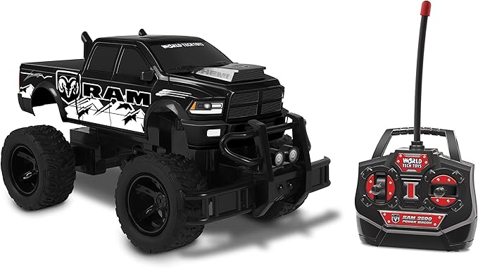 World Tech Toys Dodge Ram 2500 1:14 Scale RC Monster Truck – Officially Licensed - Electric Powered All Terrain RC Truck - Full-Function Radio Control - Kids 6+ (Yellow)