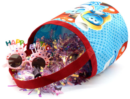 Smurfs Tote Bag for Kids | Collapsible Halloween Trick or Treat Bag, Candy Tote, and Reusable Easter Basket | Smurfs Travel Tote, Shopping Bag, or Party Carryall | Ages 3+