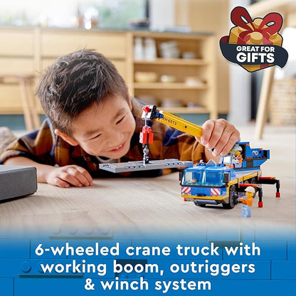 Lego 60324 City Off-Road Crane Crane and Truck Toy with Hooks Buildable Vehicle Toy for Boys and Girls from 7 Years Gift for Children and Fans of Construction Vehicles