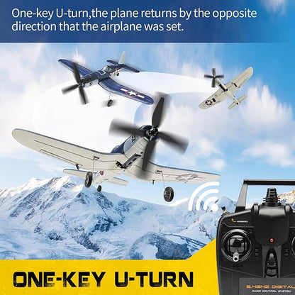 2023 New Upgrade F4U Corsair RC Plane 4 Channel RTF Remote Controlled Aircraft RC Airplane for Beginners Adult with Xpilot Stabilization System &amp One Key Aerobatic
