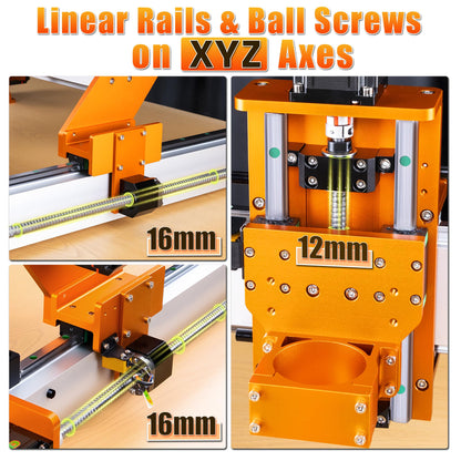 FoxAlien XE-Ultra Core Desktop CNC Router Machine, 17x17in Active Area with NEMA 23 Closed-Loop Stepper Motor, Large Benchtop Engraving & Milling Machine for Wood, Aluminum, Carbon Fiber DIY Projects
