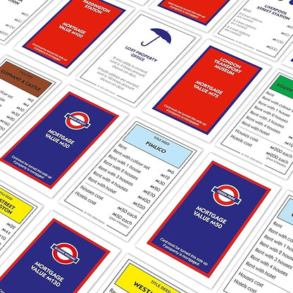 Winning Moves London Underground Monopoly Board Game Oxford Circus Covent Garden Bond Street and Swap Your Way to Success Gift for Children Aged 8+