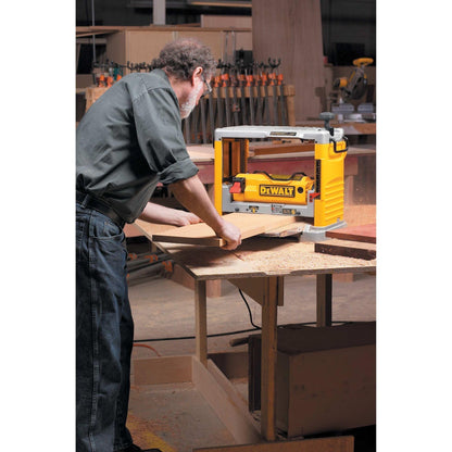 DEWALT Benchtop Planer, 15-Amp, 12-1/2-Inch, 3-Knife Cutter, 20,000 RPM, Corded (DW734)