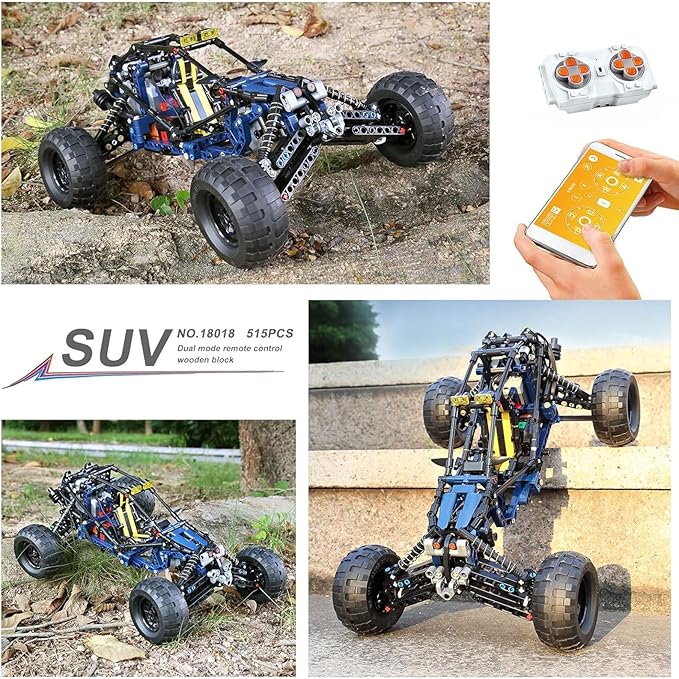 Mould King RC Off-Road Building Car Toys 515 Pieces Building Blocks Lightning Climbing Car Model with Motors (Remote Control and APP Control)