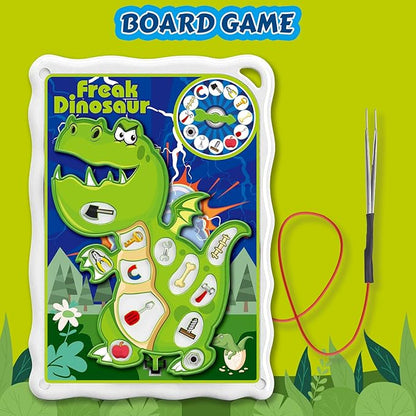 Dinosaur Operate Board Game for Kids Ages 3-8–Fine Motor Skill Toy with Vibration–Educational Hands-On Activity for Boys and Girls–Interactive Family Game for 1 or More Players–Gift for Christmas