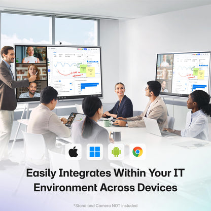 Vibe S1 4K UHD Smart Board, 75 Inch Digital Whiteboard for Office and Classroom, Electronic Presentation Meeting Device for Hybrid Work, Interative Touchscreen Display, Chrome OS and 250+ Free Apps