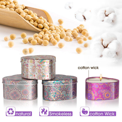 WarmEmbrace Scented Candles, 4 Pack Candles for Women, Candle Set 4 Different Scents, Natural Ingredients Soy Candle for Home, Present for Women