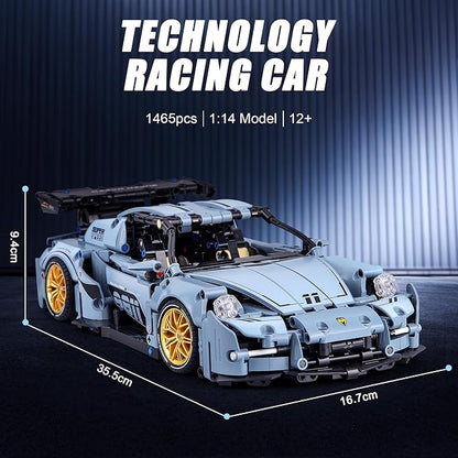 HIGH GODO Technic Car Building Blocks Set for Adults 1465 Pieces 1:14 Super Sports Vehicle Model Building Kits Racing Car Collectible Gifts for Men Teenagers Boys Aged 12+