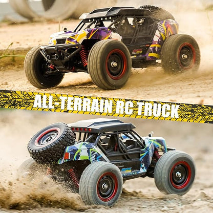 1/16 Brushless Fast RC Desert Car for Adults Top Speed 37mph Electric Off-Road RC Monster Trucks 4X4 Remote Control High Speed RC Car for Sand Land Hobby Toy Gifts SCY-16106PRO (Purple)