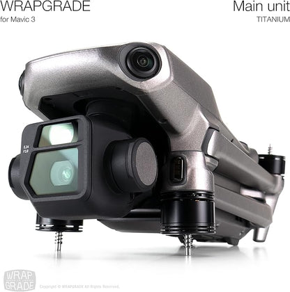WRAPGRADE Full Skin Stickers for DJI Mavic 3 / Mavic 3 Classic (Titanium)