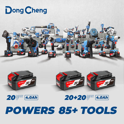 Dong Cheng Brushless Cordless Chainsaw, 40V 16 Inch, Gas-Power Performance, Tool-Free Chain Tension, Instant Brake, with 2x4.0Ah Batteries & Charger for Felling, Logging & Heavy-Duty Wood Cutting
