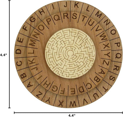 Labyrinth Cipher Wheel - Premium Escape Room Decoder Ring and Escape Room Prop