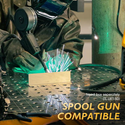 TOOLIOM MIG/TIG/CUT/Stick/Flux MIG/Spool Gun Welder 6 in 1 Multiprocess Welding Machine 110/220V Dual Voltage Aluminum Welding Machine Spool Gun Compatible