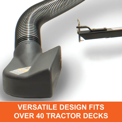 Agri-Fab Chip-N-Vac Collection System, 32 Cu Ft Tow Behind Lawn Vacuum and Chipper with Deck Adapter and Clear Hose